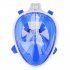 Adeeing New Gopro Full Face Snorkeling Mask With Anti Fog Anti Leak Technology With Ventilation Tube Goggles Blue S M