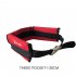 Adjustable 4 3 Pocket Diving Weight Belt With Stainless Steel Buckle Water Sport Equipment  red 3 pockets