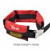 Adjustable 4 3 Pocket Diving Weight Belt With Stainless Steel Buckle Water Sport Equipment  red 4 pocket models