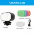 Adjustable 6 color Filter Fill Light 800LUX 120 Degrees Lighting Angle With Diffuser Rgb Effect Camera Light Photography Lighting Studio Lamp  PU565B 