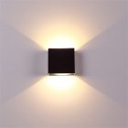 Adjustable 6W LED Wall Lamp AC85-265V COB Waterproof Aluminum Cube Outdoor Porch Wall Light  warm light