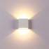 Adjustable 6W LED Wall Lamp AC85 265V COB Waterproof Aluminum Cube Outdoor Porch Wall Light  warm light