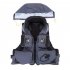 Adjustable Adult Safety Life Jacket Survival Vest for Swimming Boating Fishing  gray XL