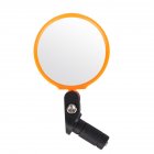 Adjustable Bicycle Rearview Mirror Mountain Bike Reflector Lens Stainless Steel Mirror orange