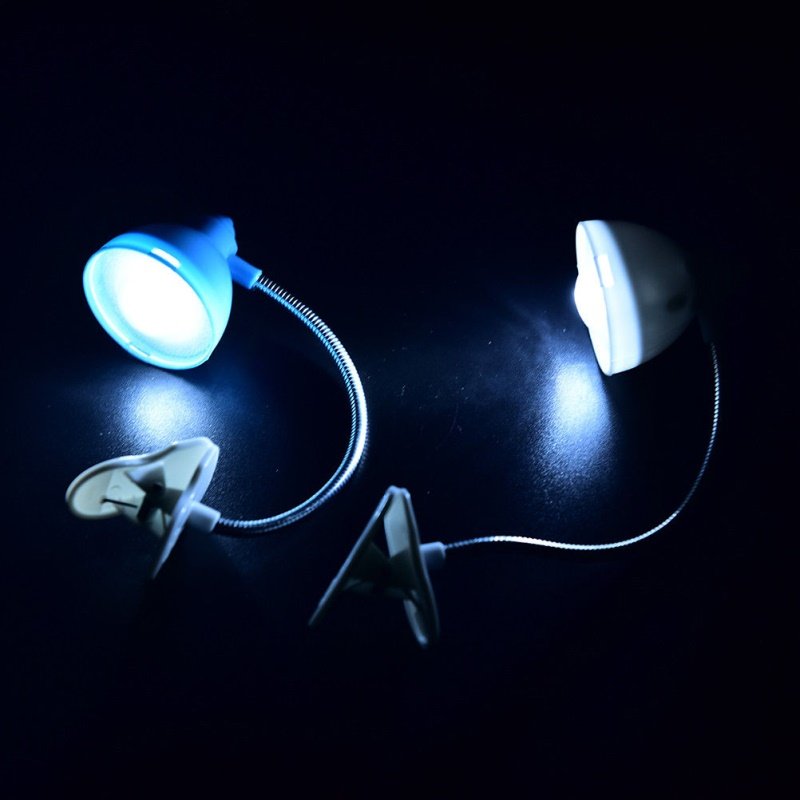Adjustable Clip On Book Reading Light Eye Protection Mini LED Bedside Table Lamp blue_5 * 4.5 * 18CM