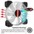 Adjustable Computer Cooling Fan Quiet 120mm RGB Fan PC Case Fan Cooler RGB Cooler Fans for Computer Cooler with Controller 1 fan   1 standard controller
