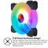 Adjustable Computer Cooling Fan Quiet 120mm RGB Fan PC Case Fan Cooler RGB Cooler Fans for Computer Cooler with Controller 5 fans   1 standard controller