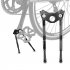 Adjustable Crank Stand Pedal Kickstand Mountain Road Bike Kickstand silver One size