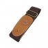 Adjustable Guitar Belt Woven Cotton Guitar Strap with Leather Ends for Electric Acoustic Folk Guitar  dark coffee
