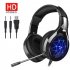 Adjustable  Headset Surround Sound Stereo Noise Cancelling Over Ear Headphones Wired Gaming Headset With Microphone White