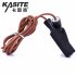 Adjustable Jump Rope Skipping Leather Rope with Bearing Comfortable Sponge Handles for Skipping Boxing Fitness brown