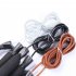 Adjustable Jump Rope Skipping Leather Rope with Bearing Comfortable Sponge Handles for Skipping Boxing Fitness brown
