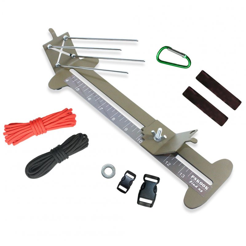 Adjustable Paracord Jig Bracelet Steel Frame Paracord Bracelet Knitting Tool Wristband DIY Maker Khaki