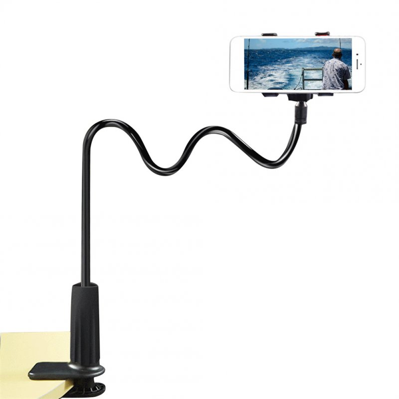 Adjustable Phone Holder Portable Flexible Lazy Bed Phone Bracket Universal Desk Stand Mount black