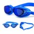 Adjustable Swimming Goggles Electroplating Waterproof Anti fog Swimming Glasses Swim Eyewear Lake Blue