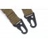 Adjustable Tactical 2 Point Rifle Sling Dual Bungee Strap Snap Hook Band green