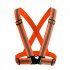 Adjustable V shape Reflective Safety Vest Luminous Elastic Belt for Night Running Cycling Sports Outdoor Clothes Orange