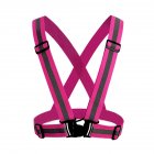 Adjustable V shape Reflective Safety Vest Luminous Elastic Belt for Night Running Cycling Sports Outdoor Clothes Pink