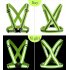 Adjustable V shape Reflective Safety Vest Luminous Elastic Belt for Night Running Cycling Sports Outdoor Clothes Fluorescent green