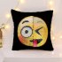 Adorable Lovely Sequins Emoji Cartoon Plush Pillow Case Home Sofa Pillowcase Car Back Cushion Covers 40   40cm