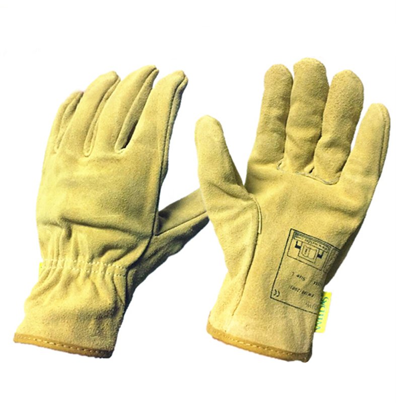 Adult Electric Welding Gloves Wear Resistance Non-slip Working Driving Leather Gloves Unisex XL