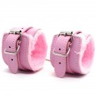 Adult Leather Bondage Fetish BDSM Handcuffs Ankle Cuffs Restraints Sex Toy Pink