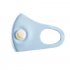 Adult Mask with Breathing Valve Non disposable Ice Silk Washable Sunscreen and Dustproof Mask blue Adult