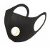 Adult Mask with Breathing Valve Non disposable Ice Silk Washable Sunscreen and Dustproof Mask black Adult
