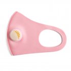 Adult Mask with Breathing Valve Non disposable Ice Silk Washable Sunscreen and Dustproof Mask Pink Adult
