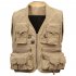 Adult Multi Pocket Fishing Vest Breathable Quick Dry Active Wear Jacket for Outdoor Sports XXXL Khaki  pea green XXXL