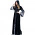 Adult Womens Halloween Scary Witch Cosplay Hoodies Costumes Female Vampire God of Death Grim Reaper Long Dress Party Costumes black XXL