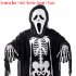 Adults Children Skeleton Ghost Costume for Masquerade Ball Halloween with Terrorist Mask