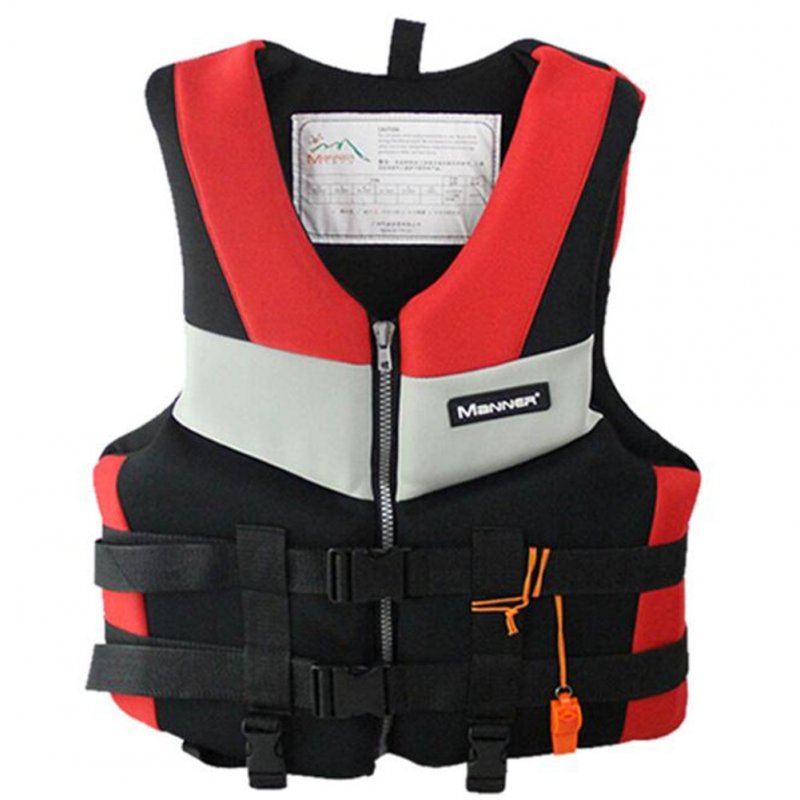 Adults Life Vest Swimming Boating Surfing Aid Floating Vest Life Jacket for Safety Adult red_M