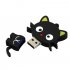 Advanced Black Cat Cute USB Flash Drive U Disk USB 2 0   Black 16G 