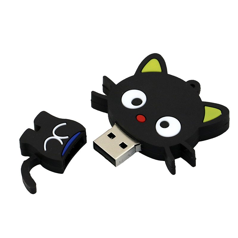 Cat USB Flash Drive U Disk 2.0 - Black 8G 
