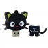 Advanced Black Cat Cute USB Flash Drive U Disk USB 2 0  Black 32G