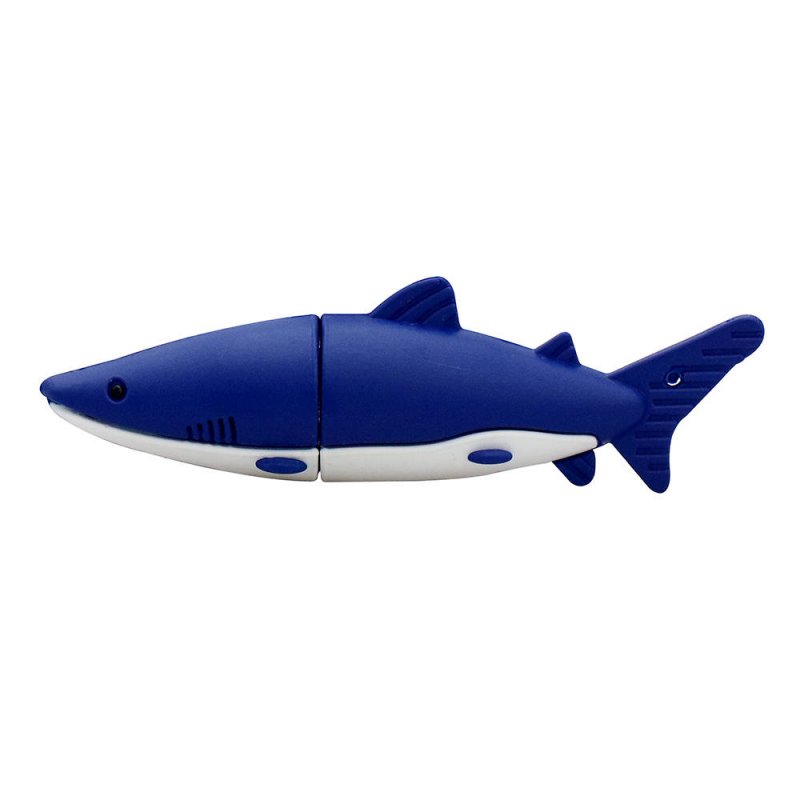 Silicone Shark U Disk USB 2.0 - Blue 32G