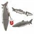 Advanced Silicone Shark Design Flash Drive U Disk USB 2 0   Gray 64G 