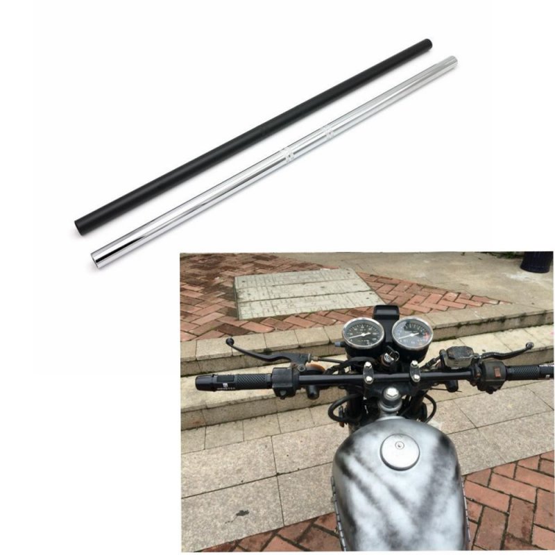 Universal 7/8" 22mm Tracker Handlebar Drag Bar for Motorcycle Bike silver_straight