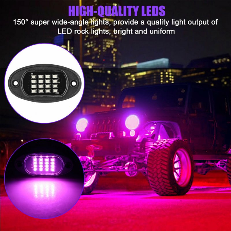 High Brightness Multifunction Car  Led  Rock  Lights Kit Multi-color Chassis Atmosphere Light Music Rhythm Light For Atv Rzr Utv Suv 
