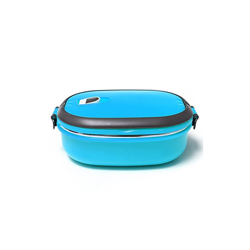 Ainest Portable Stainless Steel Thermal Insulated Lunch Box Bento Food Picnic Container Blue