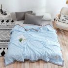 Air Condition Quilt Breathable Simple Summer Quilt for Home Beds Sleeping blue_150*200cm