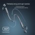 Air Conduction Headset  Bluetooth 5 1 In ear Stereo Headphones Waterproof Sports Earphones black