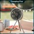Air Cooling Fan 10000mah Battery Capacity Multifunction Home Appliances Usb Chargeable Desk Tripod Stand Ceiling Fan With Night Light White