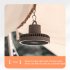 Air Cooling Fan 10000mah Battery Capacity Multifunction Home Appliances Usb Chargeable Desk Tripod Stand Ceiling Fan With Night Light Gray