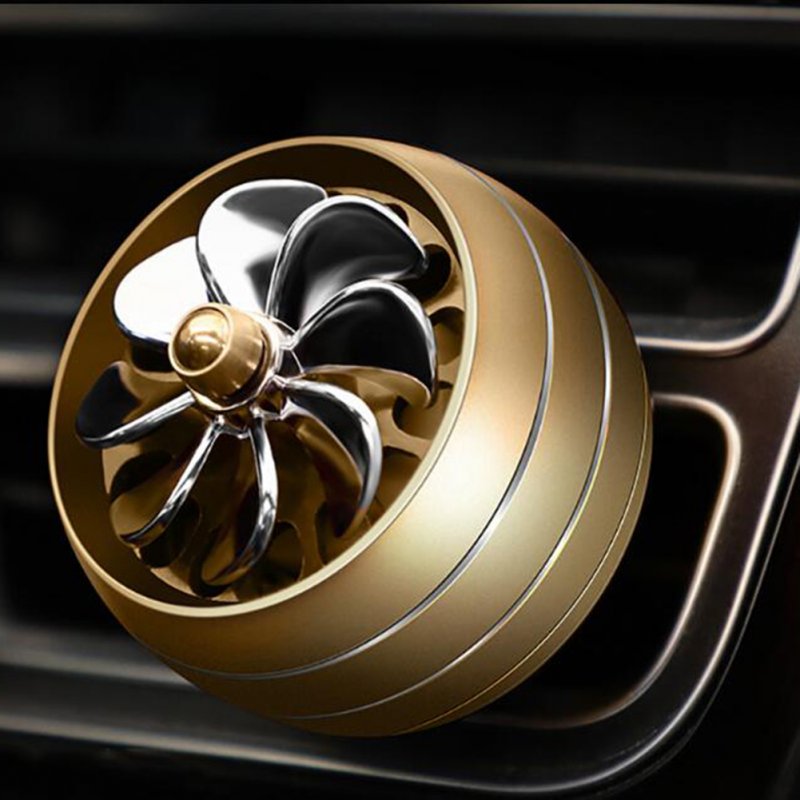 Air Freshener Car Fragrance Perfume Clip Diffuser LED Light Air Diffuser Golden
