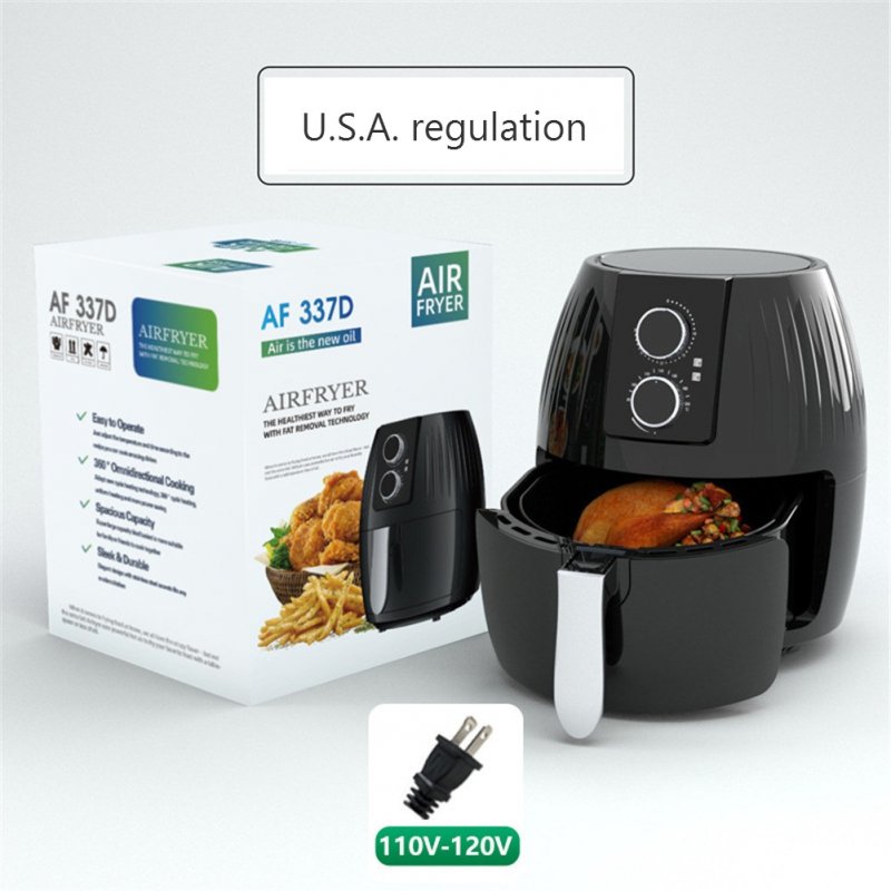 Air  Fryer 5.5l Large-capacity Electric Cooker For Kitchen Grill Toaster Roast Reheat Bake Neutral US Plug machinery