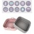 Air Fryer Grill  Plate Food grade Silica Gel Tray For Baking Cooking Kitchen Accessories Pink Square large