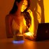 Air Humidifier Sunset Atmosphere Lamp USB Rechargeable LED Projector Lamps Multi Functional Air Purifier Desk Bedside Night Lights For Sleeping Relaxing Mood Di