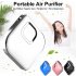 Air Purifier Necklace Wearable Mini Portable USB Air Cleaner Negative Ion PM2 5 Air Freshener white